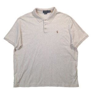 Polo Ralph Lauren Mens Heather Gray Polo Shirt Short Sleeve XLCasual Soft Cotton